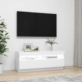 Comodă tv cu lumini led, alb, 100x35x40 cm, 6 image