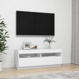 Comodă tv cu lumini led, alb, 100x35x40 cm, 5 image