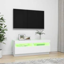 Comodă tv cu lumini led, alb, 100x35x40 cm, 4 image