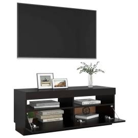 Comodă tv cu lumini led, negru, 100x35x40 cm, 7 image