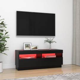 Comodă tv cu lumini led, negru, 100x35x40 cm, 3 image