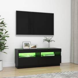 Comodă tv cu lumini led, negru, 100x35x40 cm, 4 image
