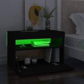 Comodă tv cu lumini led, negru, 60x35x40 cm, 5 image