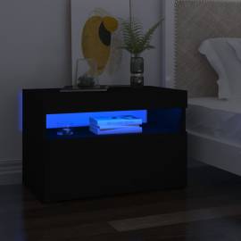 Comodă tv cu lumini led, negru, 60x35x40 cm, 6 image