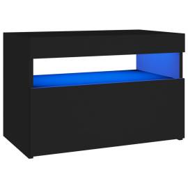 Comodă tv cu lumini led, negru, 60x35x40 cm, 2 image