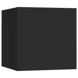 Dulap tv montaj pe perete, negru, 30,5x30x30 cm, 2 image