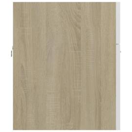 Dulap de chiuvetă, alb și stejar sonoma, 80x38,5x46 cm, pal, 6 image