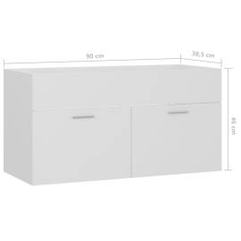 Dulap de chiuvetă, alb, 90x38,5x46 cm, pal, 8 image