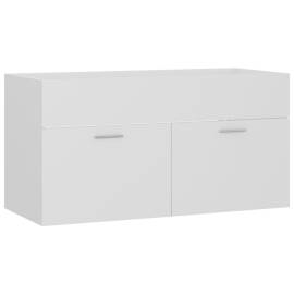 Dulap de chiuvetă, alb, 90x38,5x46 cm, pal, 2 image