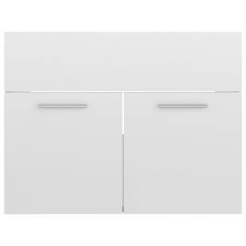 Dulap de chiuvetă, alb extralucios, 60x38,5x46 cm, pal, 5 image