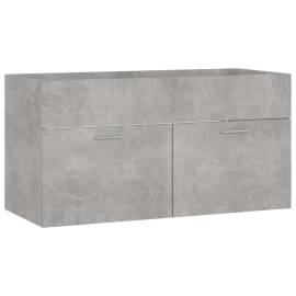 Dulap de chiuvetă, gri beton, 90x38,5x46 cm, pal, 2 image