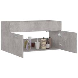 Dulap de chiuvetă, gri beton, 90x38,5x46 cm, pal, 4 image