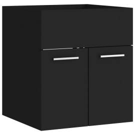 Dulap de chiuvetă, negru, 41x38,5x46 cm, pal, 2 image