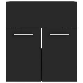 Dulap de chiuvetă, negru, 41x38,5x46 cm, pal, 5 image