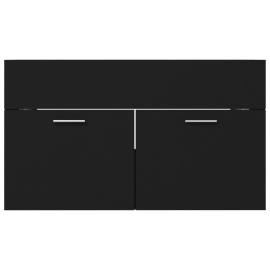 Dulap de chiuvetă, negru, 80x38,5x46 cm, pal, 5 image