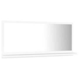 Oglindă de baie, alb, 80 x 10,5 x 37 cm, pal, 5 image