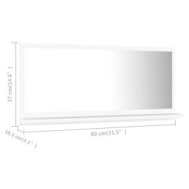 Oglindă de baie, alb, 80 x 10,5 x 37 cm, pal, 7 image