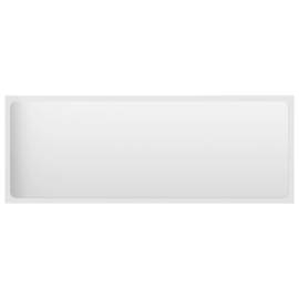 Oglindă de baie, alb extralucios, 100x1,5x37 cm, pal, 2 image