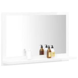 Oglindă de baie, alb extralucios, 60 x 10,5 x 37 cm, pal, 3 image