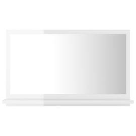 Oglindă de baie, alb extralucios, 60 x 10,5 x 37 cm, pal, 2 image
