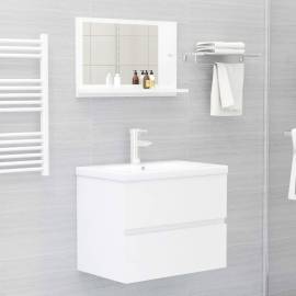 Oglindă de baie, alb extralucios, 60 x 10,5 x 37 cm, pal, 4 image
