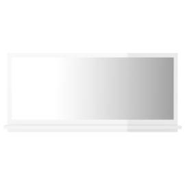 Oglindă de baie, alb extralucios, 80 x 10,5 x 37 cm, pal, 2 image