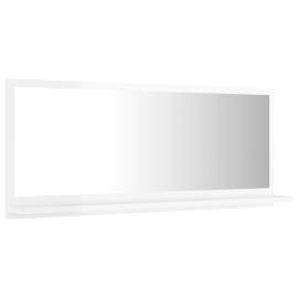 Oglindă de baie, alb extralucios, 90 x 10,5 x 37 cm, pal, 5 image