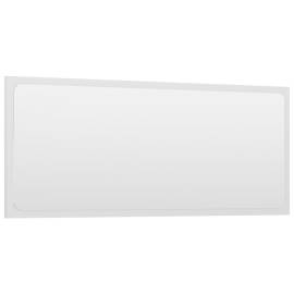 Oglindă de baie, alb extralucios, 90x1,5x37 cm, pal, 3 image