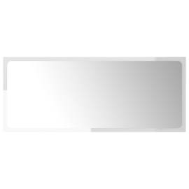 Oglindă de baie, alb extralucios, 90x1,5x37 cm, pal, 2 image
