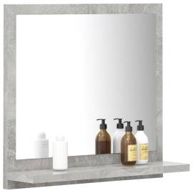 Oglindă de baie, gri beton, 40 x 10,5 x 37 cm, pal, 3 image