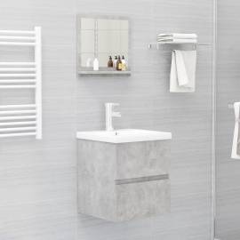 Oglindă de baie, gri beton, 40 x 10,5 x 37 cm, pal, 4 image