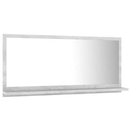 Oglindă de baie, gri beton, 80 x 10,5 x 37 cm, pal, 5 image