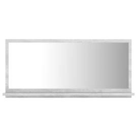Oglindă de baie, gri beton, 80 x 10,5 x 37 cm, pal, 2 image