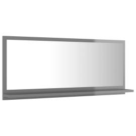 Oglindă de baie, gri extralucios, 90 x 10,5 x 37 cm, pal, 5 image