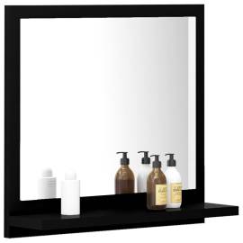 Oglindă de baie, negru, 40 x 10,5 x 37 cm, pal, 3 image