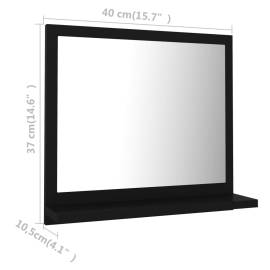 Oglindă de baie, negru, 40 x 10,5 x 37 cm, pal, 7 image
