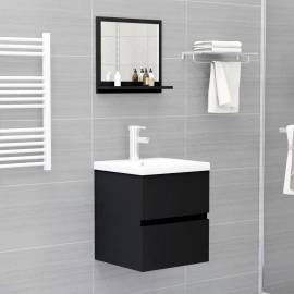 Oglindă de baie, negru, 40 x 10,5 x 37 cm, pal, 4 image