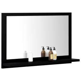 Oglindă de baie, negru, 60 x 10,5 x 37 cm, pal, 3 image