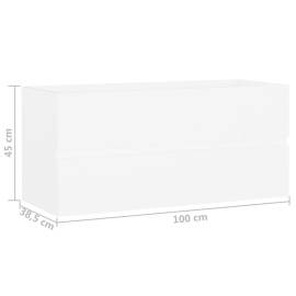 Dulap de chiuvetă, alb, 100x38,5x45 cm, pal, 7 image