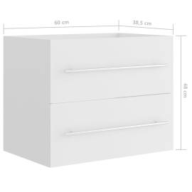 Dulap de chiuvetă, alb, 60x38,5x48 cm, pal, 8 image