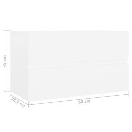 Dulap de chiuvetă, alb, 80x38,5x45 cm, pal, 7 image