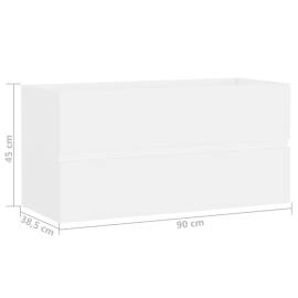 Dulap de chiuvetă, alb, 90x38,5x45 cm, pal, 7 image