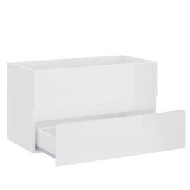 Dulap de chiuvetă, alb extralucios, 80x38,5x45 cm, pal, 4 image