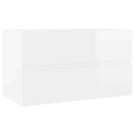Dulap de chiuvetă, alb extralucios, 80x38,5x45 cm, pal, 6 image