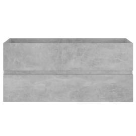Dulap de chiuvetă, gri beton, 100x38,5x45 cm, pal, 5 image