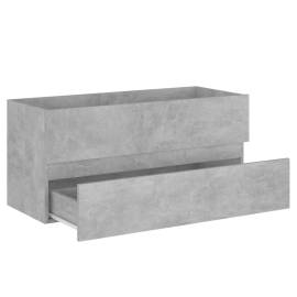 Dulap de chiuvetă, gri beton, 100x38,5x45 cm, pal, 4 image