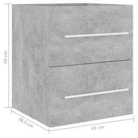Dulap de chiuvetă, gri beton, 41x38,5x48 cm , pal, 7 image