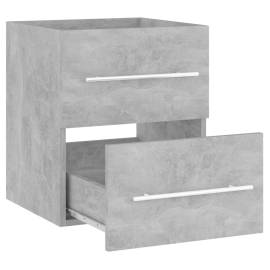 Dulap de chiuvetă, gri beton, 41x38,5x48 cm , pal, 4 image