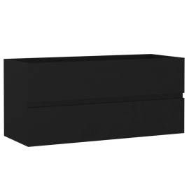 Dulap de chiuvetă, negru, 100x38,5x45 cm, pal, 2 image