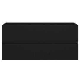 Dulap de chiuvetă, negru, 100x38,5x45 cm, pal, 5 image